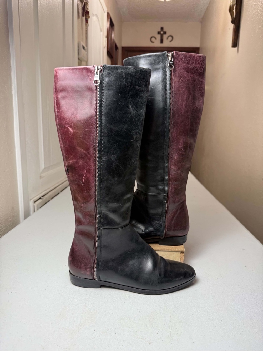 See By Chloe Black and Burgundy
Knee Boots Sz 38 / US 8